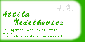 attila nedelkovics business card
